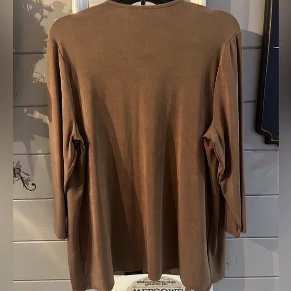 Gorgeous Chico Tan Chain Links Cardigan-Jacket - Picture 6 of 7